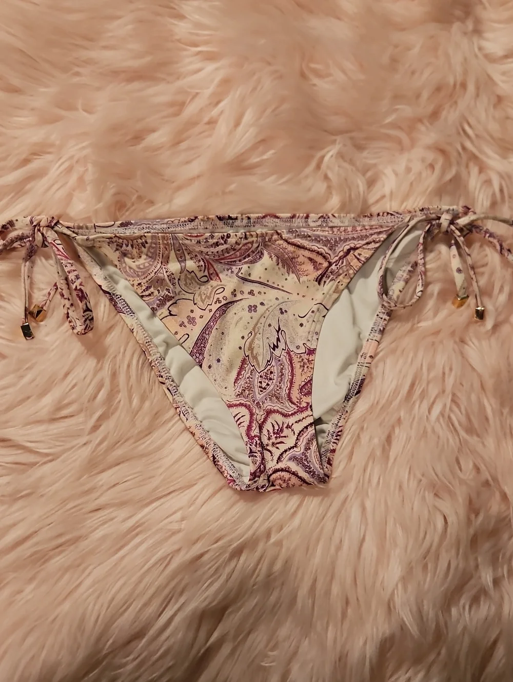 Victoria's Secret 2014 Gold Toggle Paisley Bikini